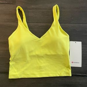 Lululemon align tank top, electric lemon (elle yellow) size 4, nwt!!